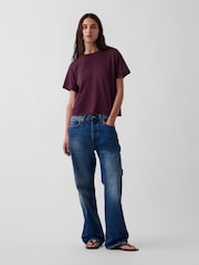Gap Burgundy Supima® Cotton Relaxed T-Shirt - Image 4 of 4