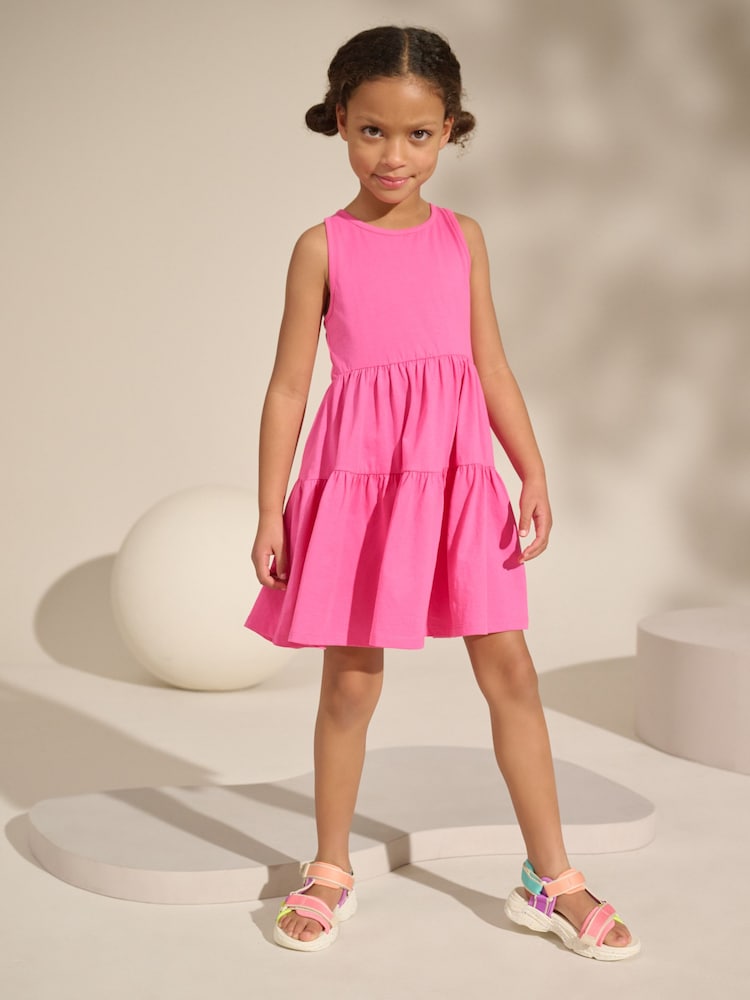 Pink Strappy Summer Dress (3-16yrs) - Image 2 of 4
