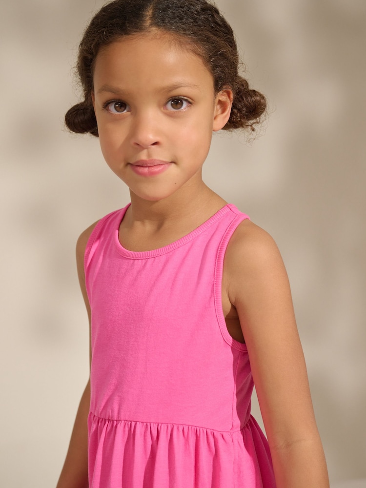 Pink Strappy Summer Dress (3-16yrs) - Image 4 of 4