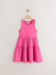 Roz - Rochie de vară cu bretele (3-16ani) - Imaginea 5 din 8