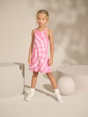 Teñido anudado rosa - Rib Racer Summer Dress (3-16yrs) - Imagen 2 de 4