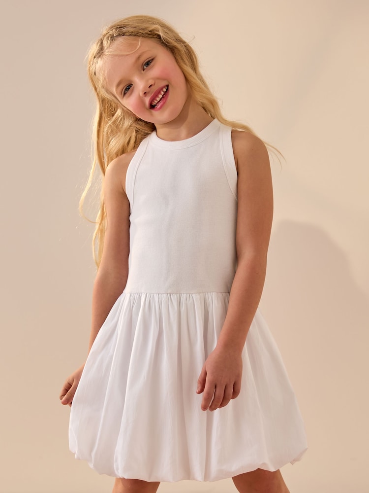 White Puffball Summer Dress (3-16yrs) - Image 1 of 7
