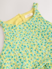 Lime Green Ditsy Strappy Crinkle Summer Dress (3-16yrs) - Image 7 of 7