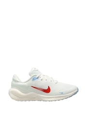Nike White Picante Red Youth Revolution 7 Trainers - Image 1 of 4
