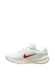 Nike White Picante Red Youth Revolution 7 Trainers - Image 2 of 4