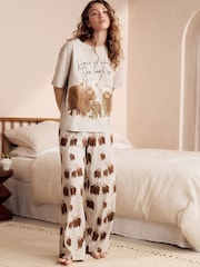 Neutral Hamish The Highland Cow 100% Cotton Short Sleeve Pyjamas - Image 2 of 7
