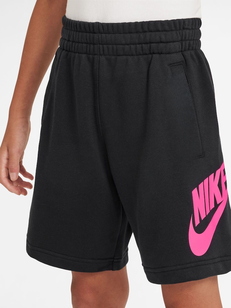 Nike Black Yellow Club Fleece French Terry Shorts - Image 3 of 4