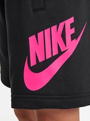 Nike Black Yellow Club Fleece French Terry Shorts - Image 4 of 4
