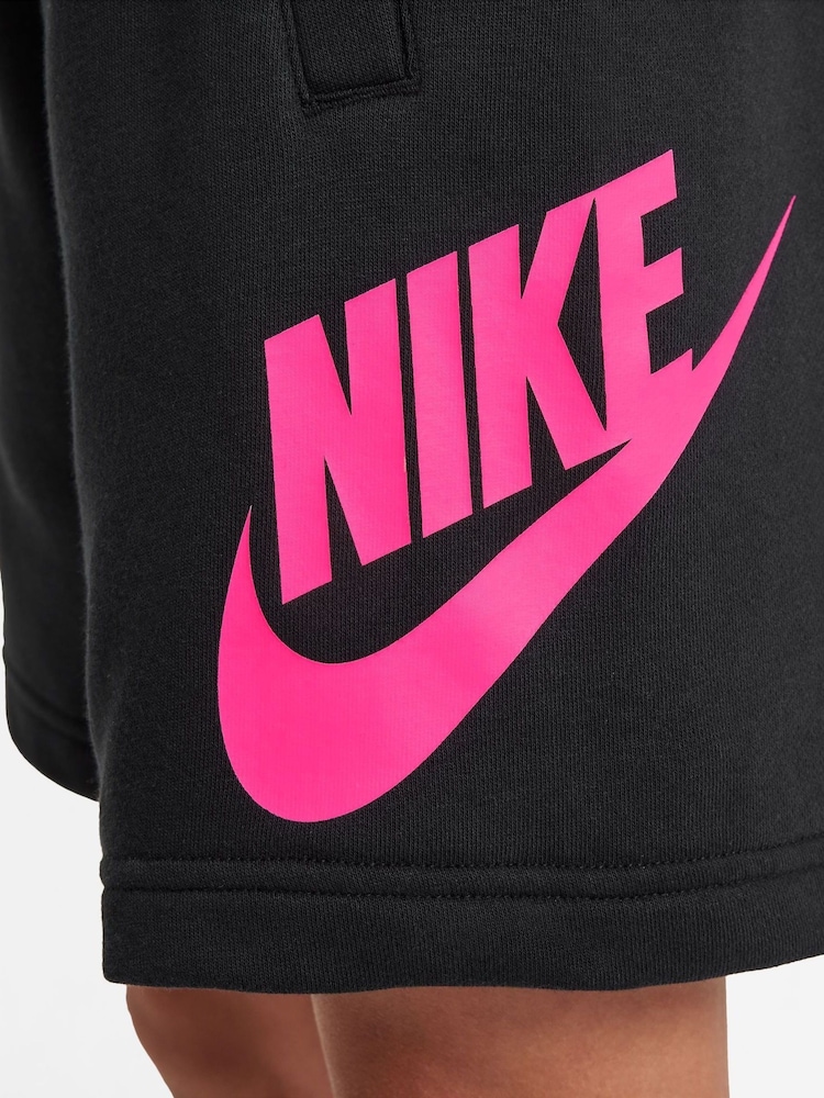 Nike Black Yellow Club Fleece French Terry Shorts - Image 4 of 4