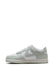 Nike White/Silver Grey Junior Dunk Low Shoes - Image 2 of 8