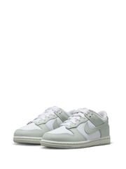 Nike White/Silver Grey Junior Dunk Low Shoes - Image 3 of 8
