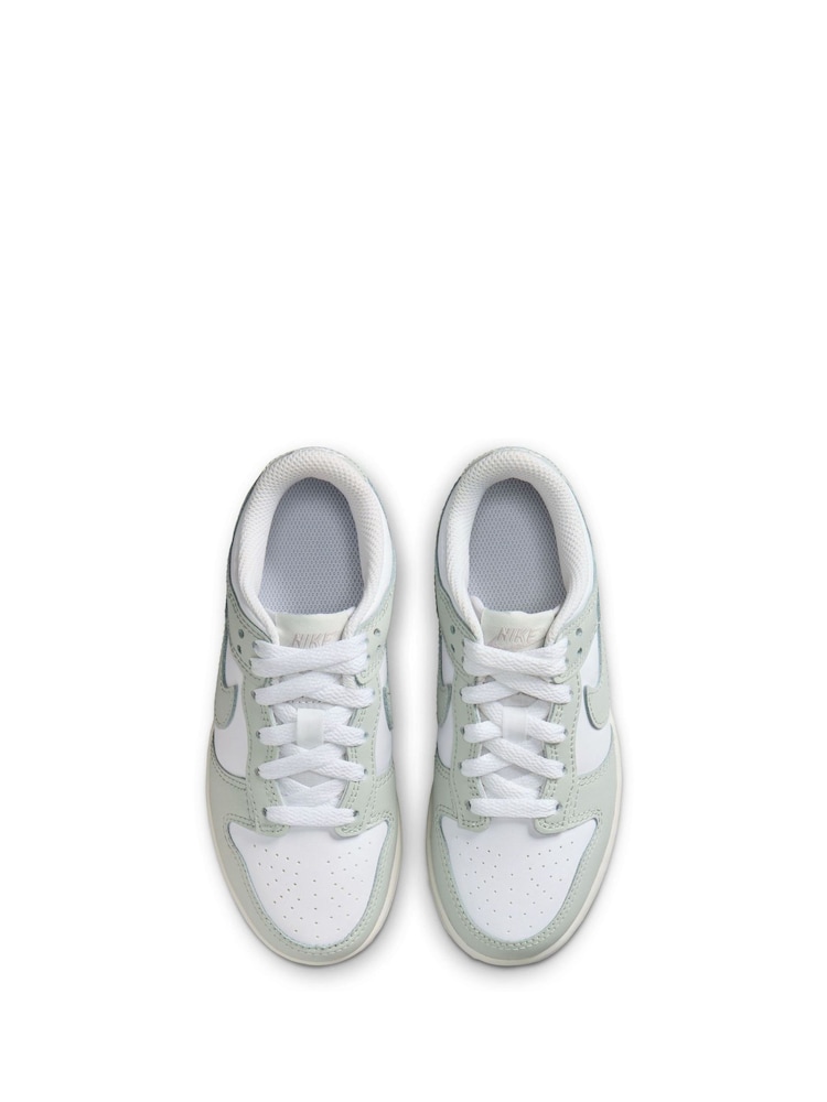 Buy Nike White/Silver Grey Junior Dunk Low Trainers from the Next