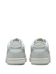 Nike White/Silver Grey Junior Dunk Low Shoes - Image 5 of 8