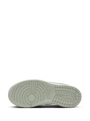 Nike White/Silver Grey Junior Dunk Low Shoes - Image 6 of 8