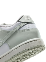 Nike White/Silver Grey Junior Dunk Low Shoes - Image 8 of 8