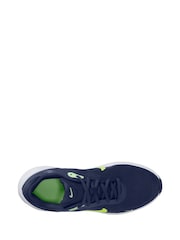 Nike Navy Blue Volt Youth Revolution 7 Trainers - Image 3 of 4