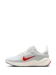 Nike White Picante Red Junior Revolution 7 Trainers - Image 2 of 10