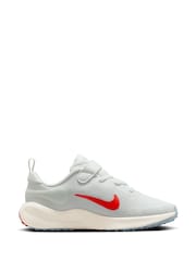 Nike White Picante Red Junior Revolution 7 Trainers - Image 3 of 10