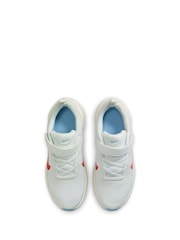 Nike White Picante Red Junior Revolution 7 Trainers - Image 6 of 10