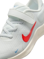 Nike White Picante Red Junior Revolution 7 Trainers - Image 9 of 10
