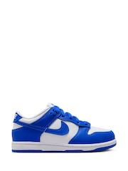 Nike White/Hyper Royal Blue Junior Dunk Low Shoes - Image 1 of 10