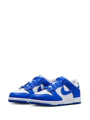 Nike White/Hyper Royal Blue Junior Dunk Low Shoes - Image 5 of 10