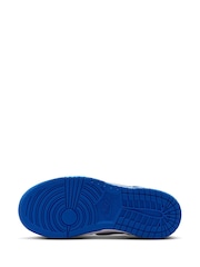 Nike White/Hyper Royal Blue Junior Dunk Low Shoes - Image 8 of 10