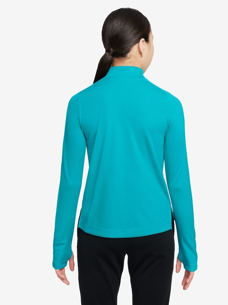 Nike Cactus Blue Dri-FIT Long Sleeve Half Zip Top - Image 2 of 3