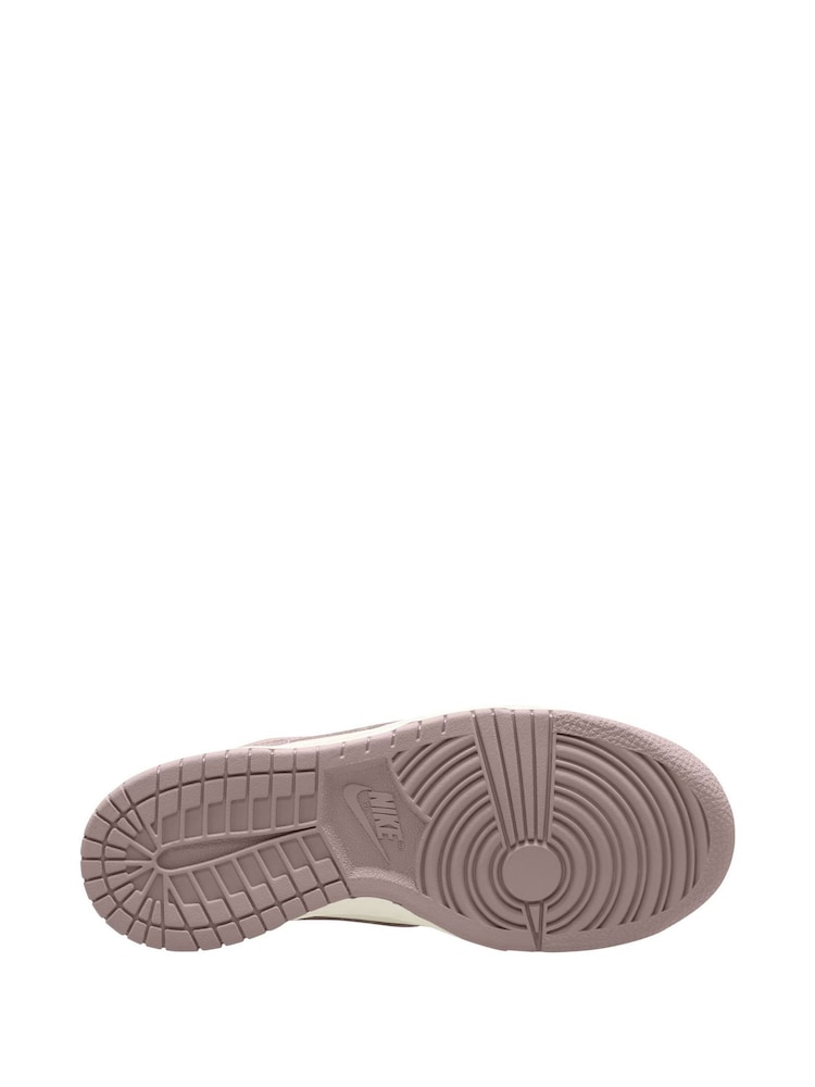 Nike White Stone Pink Youth Dunk Low Trainers - Image 4 of 4
