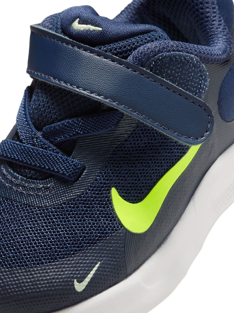 Nike Navy Blue Volt Infant Revolution 7 Trainers - Image 9 of 9