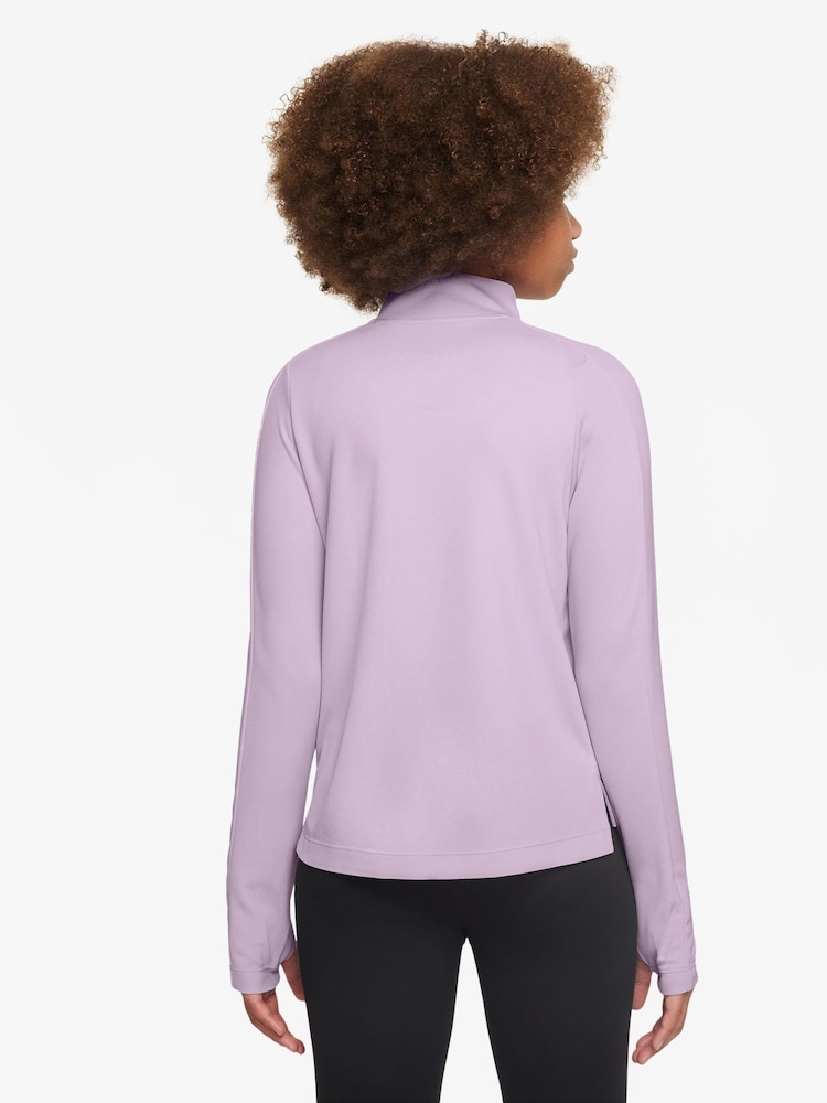 Nike Doll Lilac Dri-FIT Long Sleeve Half Zip Top - Image 2 of 3