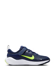 Nike Navy Blue Volt Junior Revolution 7 Trainers - Image 1 of 10