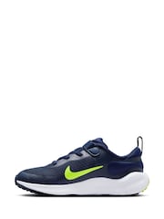 Nike Navy Blue Volt Junior Revolution 7 Trainers - Image 2 of 10