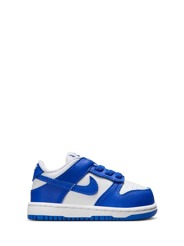 Nike White/Hyper Royal Blue Low Infant Dunk Trainers - Image 1 of 9