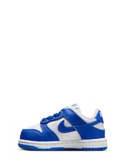 Nike White/Hyper Royal Blue Low Infant Dunk Trainers - Image 2 of 9