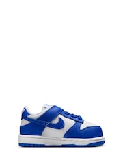 Nike White/Hyper Royal Blue Low Infant Dunk Trainers - Image 3 of 9