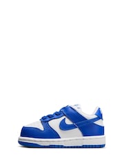 Nike White/Hyper Royal Blue Low Infant Dunk Trainers - Image 4 of 9