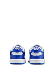 Nike White/Hyper Royal Blue Low Infant Dunk Trainers - Image 5 of 9