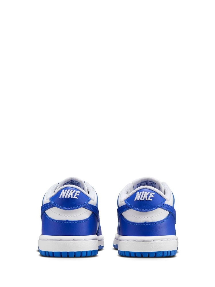 Nike White/Hyper Royal Blue Low Infant Dunk Trainers - Image 5 of 9