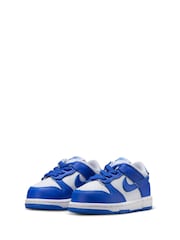 Nike White/Hyper Royal Blue Low Infant Dunk Trainers - Image 6 of 9