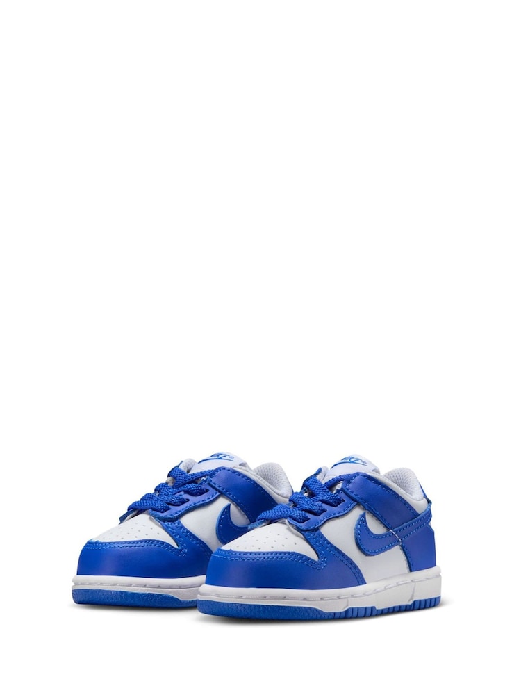 Nike White/Hyper Royal Blue Low Infant Dunk Trainers - Image 6 of 9