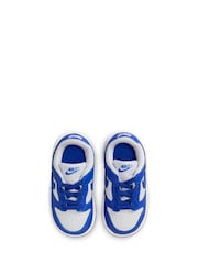 Nike White/Hyper Royal Blue Low Infant Dunk Trainers - Image 7 of 9