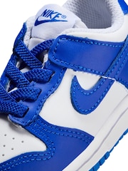 Nike White/Hyper Royal Blue Low Infant Dunk Trainers - Image 9 of 9