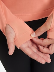 Nike Apricot Orange Dri-FIT Long Sleeve Half Zip Top - Image 3 of 3