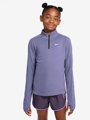 Morado amatista - Top de manga larga con media cremallera Dri-FIT de Nike - Imagen 1 de 3