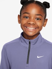 Morado amatista - Top de manga larga con media cremallera Dri-FIT de Nike - Imagen 3 de 3