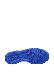 Nike White/Hyper Blue Youth Dunk Low Trainers - Image 4 of 5