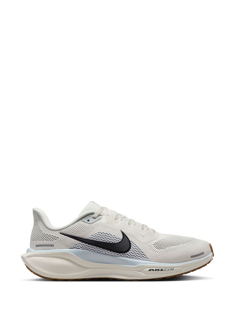 Nike White/Lemon Pegasus 41 Road Running Trainers - Image 1 of 10
