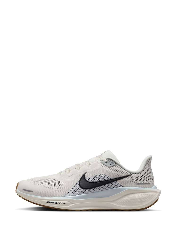 Nike White/Lemon Pegasus 41 Road Running Trainers - Image 2 of 10