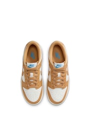 Nike Honeycomb Gold and White Youth Dunk Low Trainers - Image 6 of 10